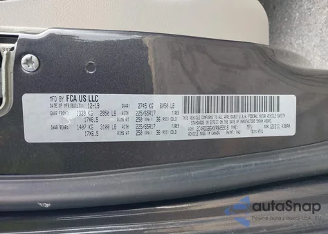 2019 Dodge Grand Caravan Se from USA, damaged, VIN 2C4RDGBGXKR805916